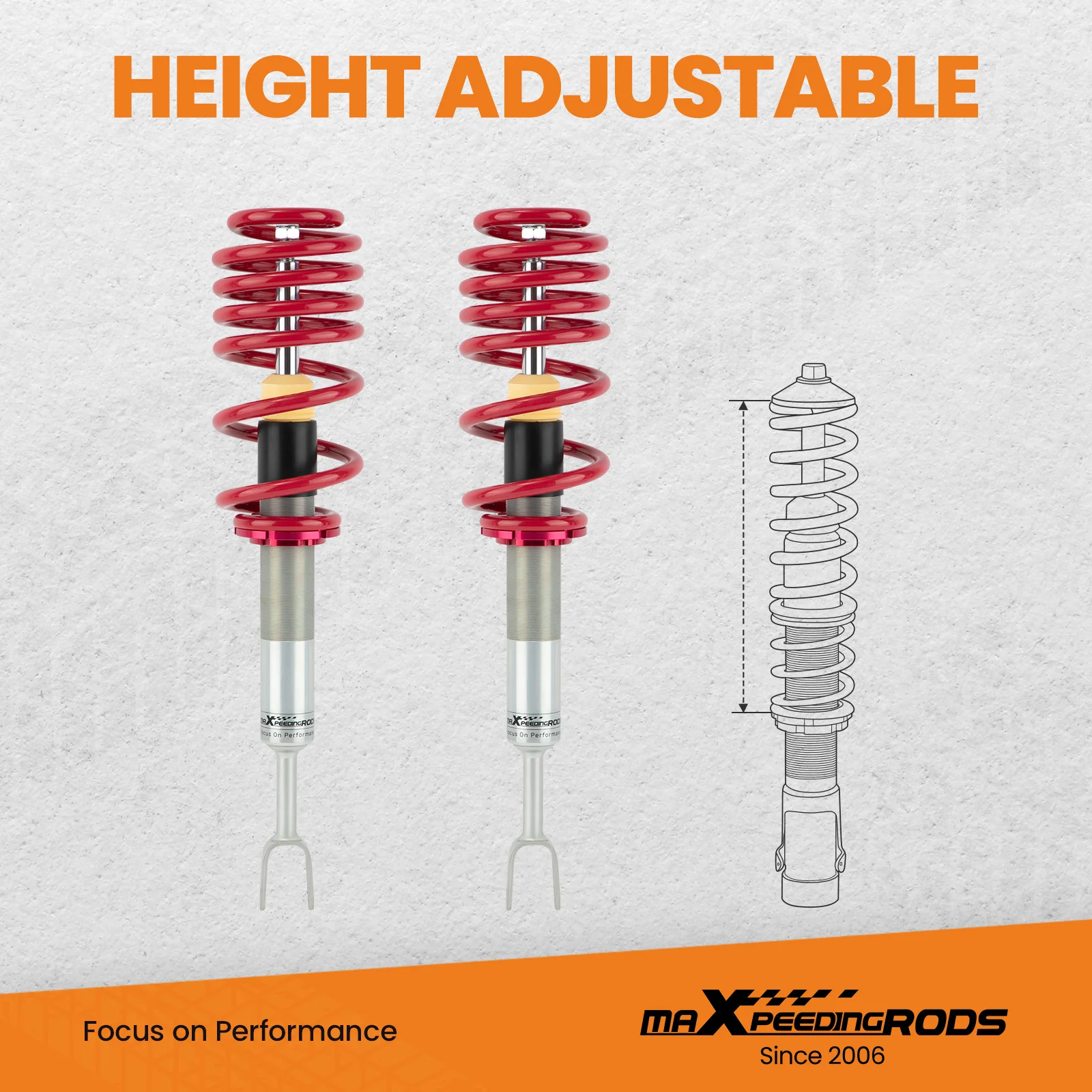 Coilovers Shock Absorber For Audi A4 Convertible 8H7 B6 8HE B7 2002-2009 1.8 T for 11/2000-12/2005 3.0 Quattro AWD 1.8L 4cyl BFB