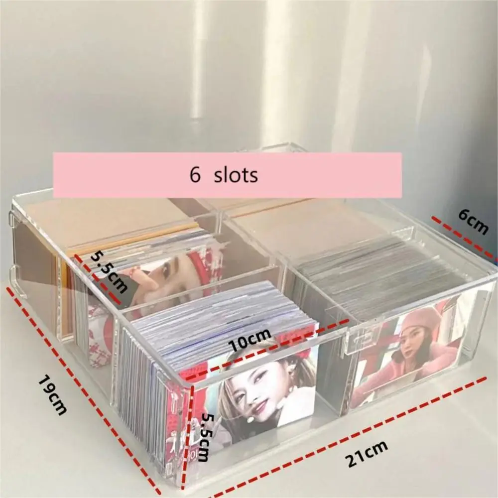 Kawaii Hot trasparente Kpop Photocard Storage Box Photo Card Collection Organizer Box School Stationery