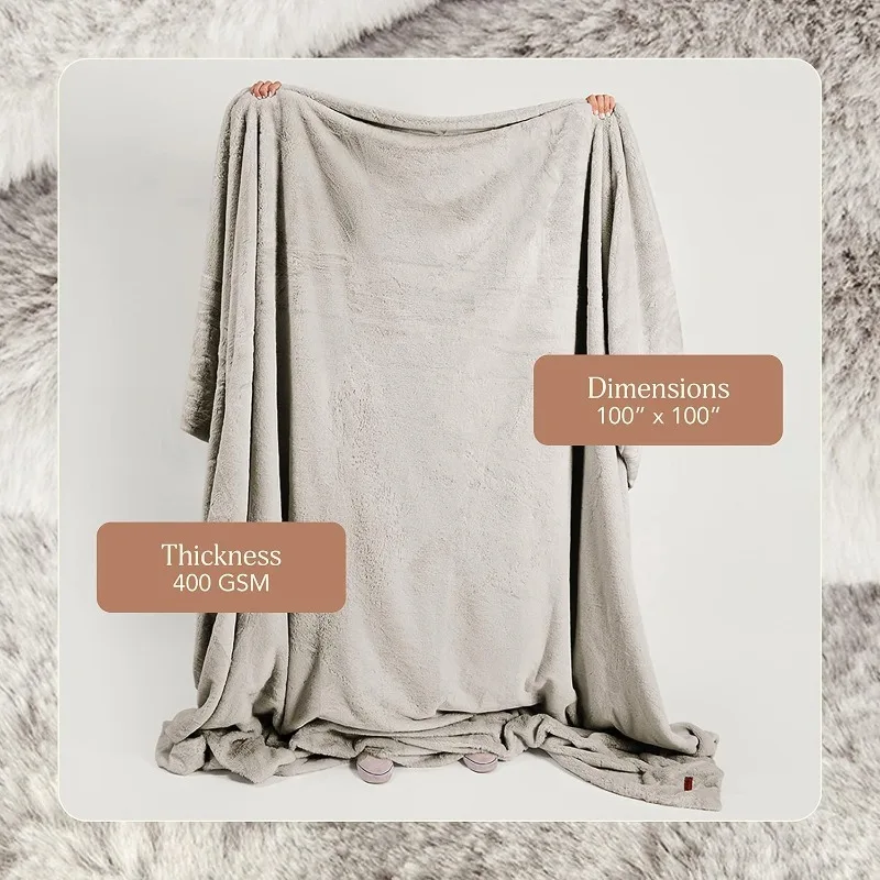 Cuddle Puddle   Faux Fur Blanket   Oversized, Lightweight, Extra Soft Blanket   Machine Washable  Add a Layer of Softnes