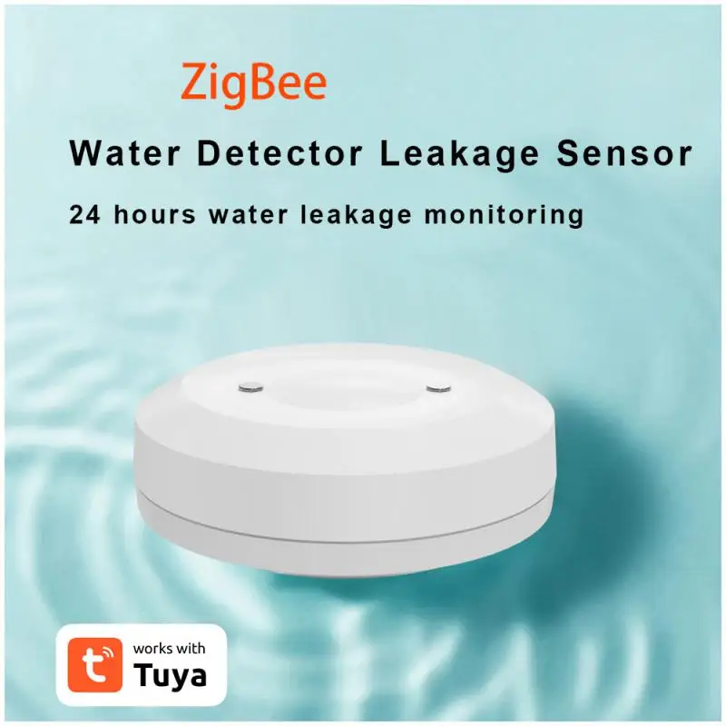 TUYA Waterdompelsensor Overstromingswaterlekdetector Alarm Beveiliging Inweken Sensor Smart Life Vol Waterkoppeling Alarm