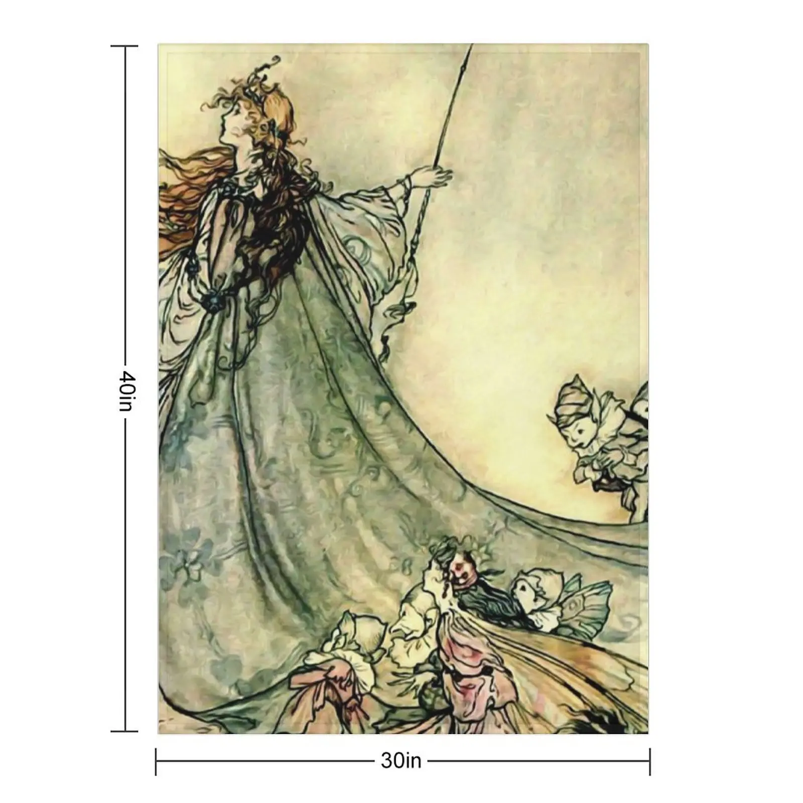 a??Queen of the Fairiesa?? Watercolor by Arthur Rackham Throw Blanket Nap Sofa Throw Sofa funny gift Blankets