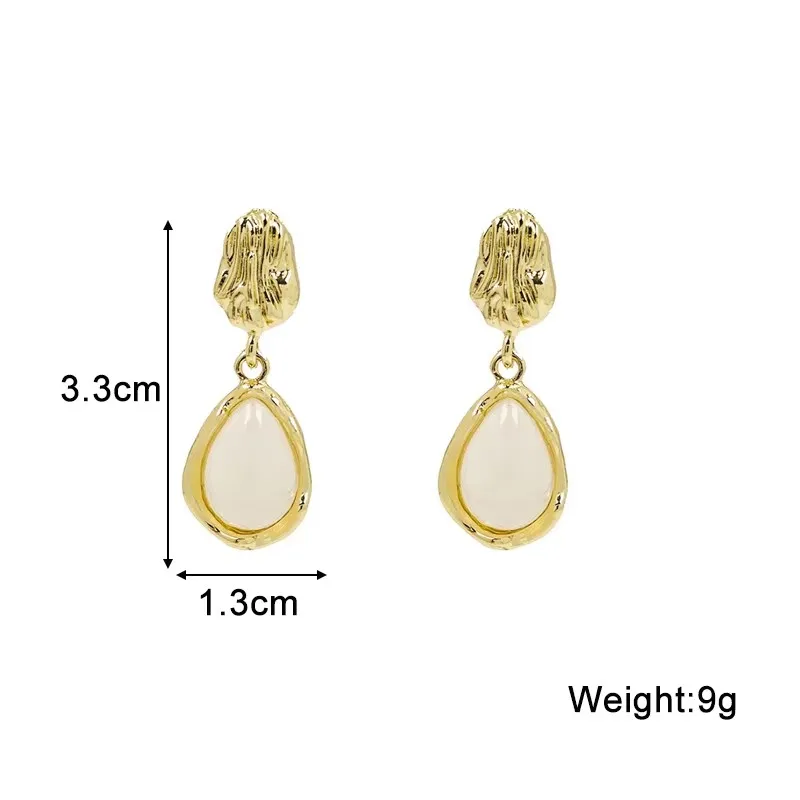 Trendy Neue Weiße Hängende Ohrringe für Frauen Transluzente Acryl Blume Baumeln Ohrringe Strass Imitation Perle Ohr Schmuck – Detail 24