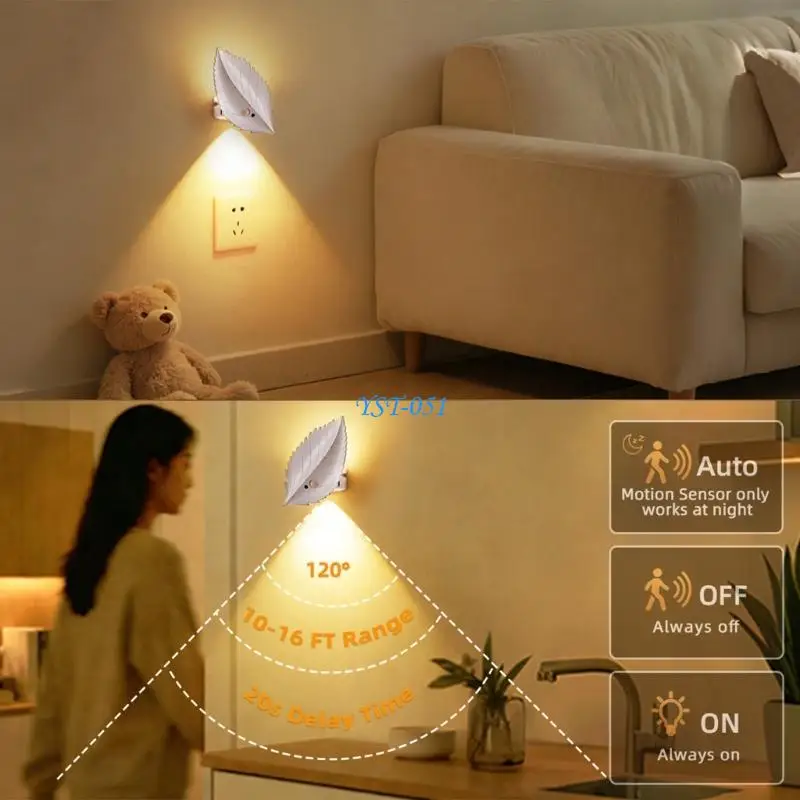 E15A No Wiring LED Night Light Patterned Wall Light With Remote Control And Touch Living Room Wall Decoration