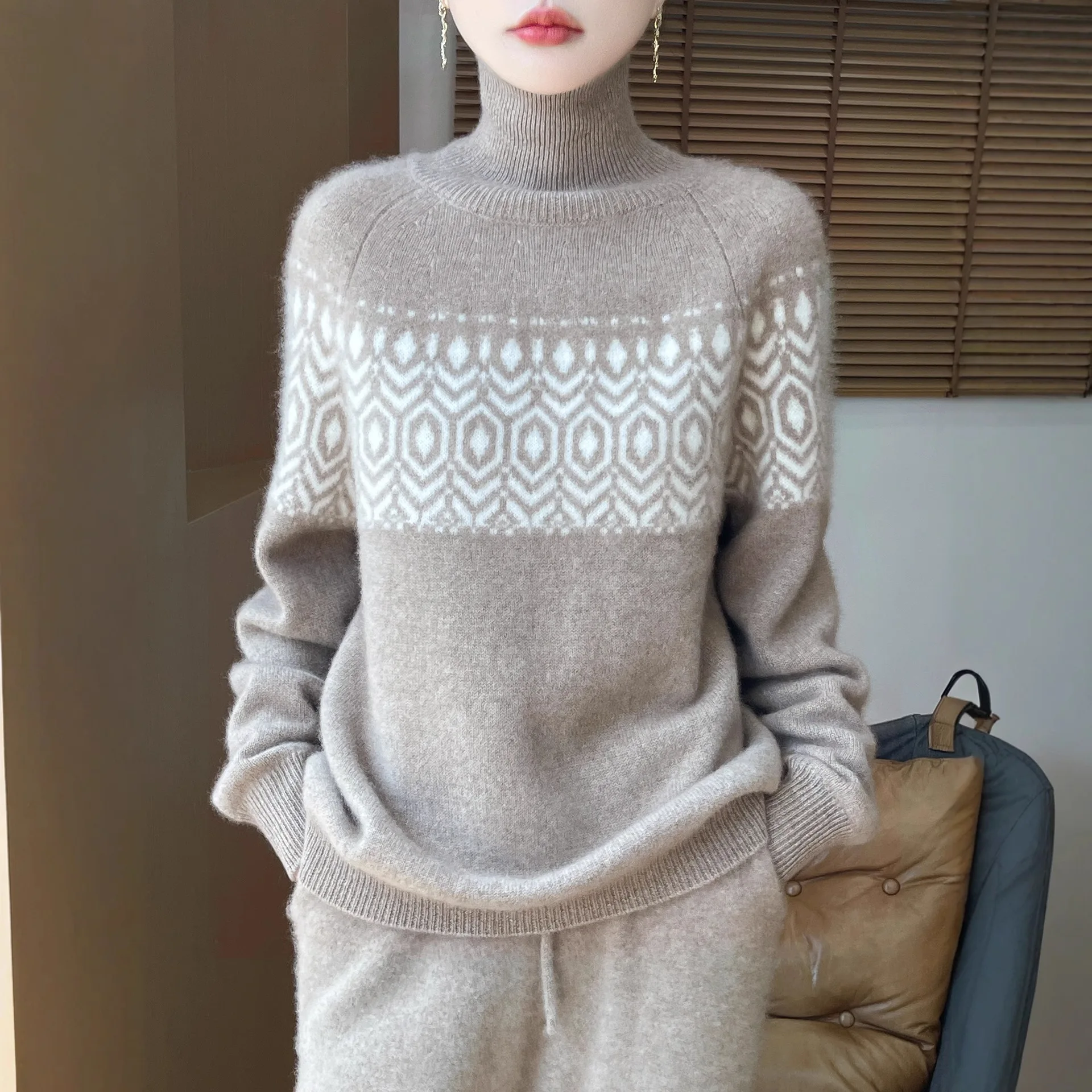 

Осень-зима, свободные мягкие пуловеры, корейские модные джемперы, женский свитер, 100% шерсть, толстая теплая водолазка, вязаные рубашки