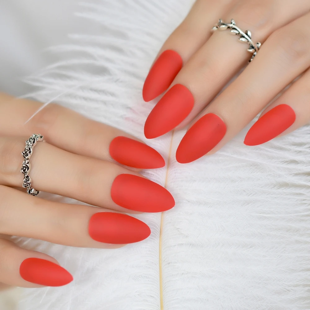 العديد من الألوان ماتي وهمية مجموعة الأظافر أسود أحمر وردي متجمد خنجر أظافر صناعية ممحاة اللمس les فو ongles noir حصيرة 24 عدد #3