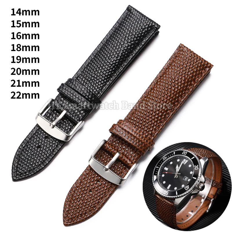 レザー時計ストラップ 14mm 15mm 16mm 18mm 19mm 20mm 21mm 22mm ユニバーサル メンズ レディース リストバンド 交換用 ブレスレット メタルピンバックル