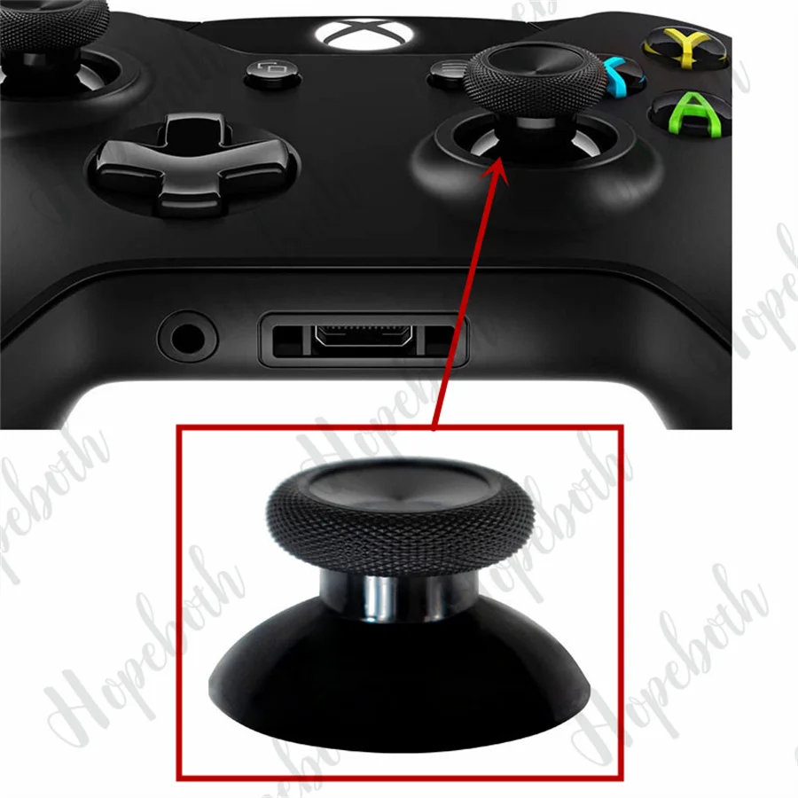 Substituição analógica Thumb Stick para Xbox Controller, Silicone preto, Thumbstick Grips, Caps Set, 10-50Pcs