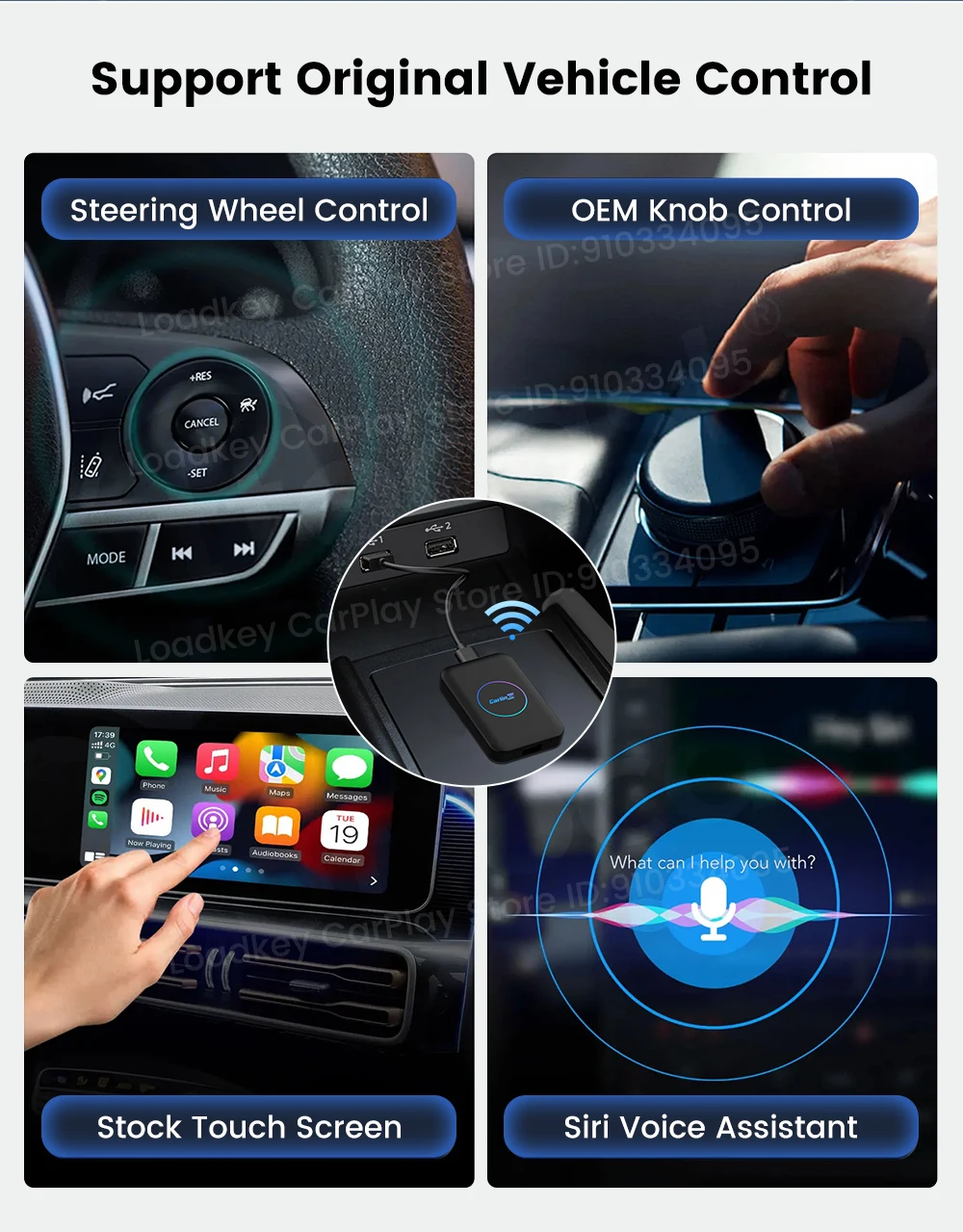 2026 Carlinkit LITE Wireless Android Auto & Car Play Ai Box Usb Watch Videos Online 32GB For Netflix Iptv 3 IN 1 Carplay Tv Box