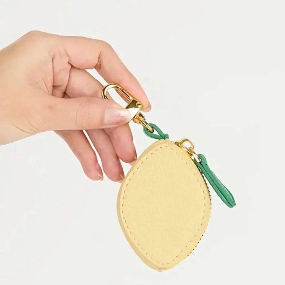 

Portable Cherry Fruit Shape Coin Purse Cute Strawberry Fruit Keychain Wallet Keychain PU Leather Pendant Mini Storage Bag