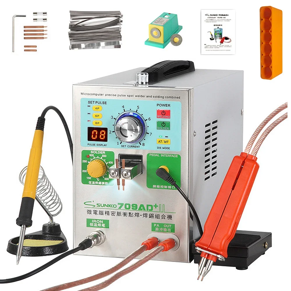 For SUNKKO Spot Welder 709AD+ 3.2KW Automatic Pulse 18650 Battery Welding Machine With Spot Welding Pen 110V 220V