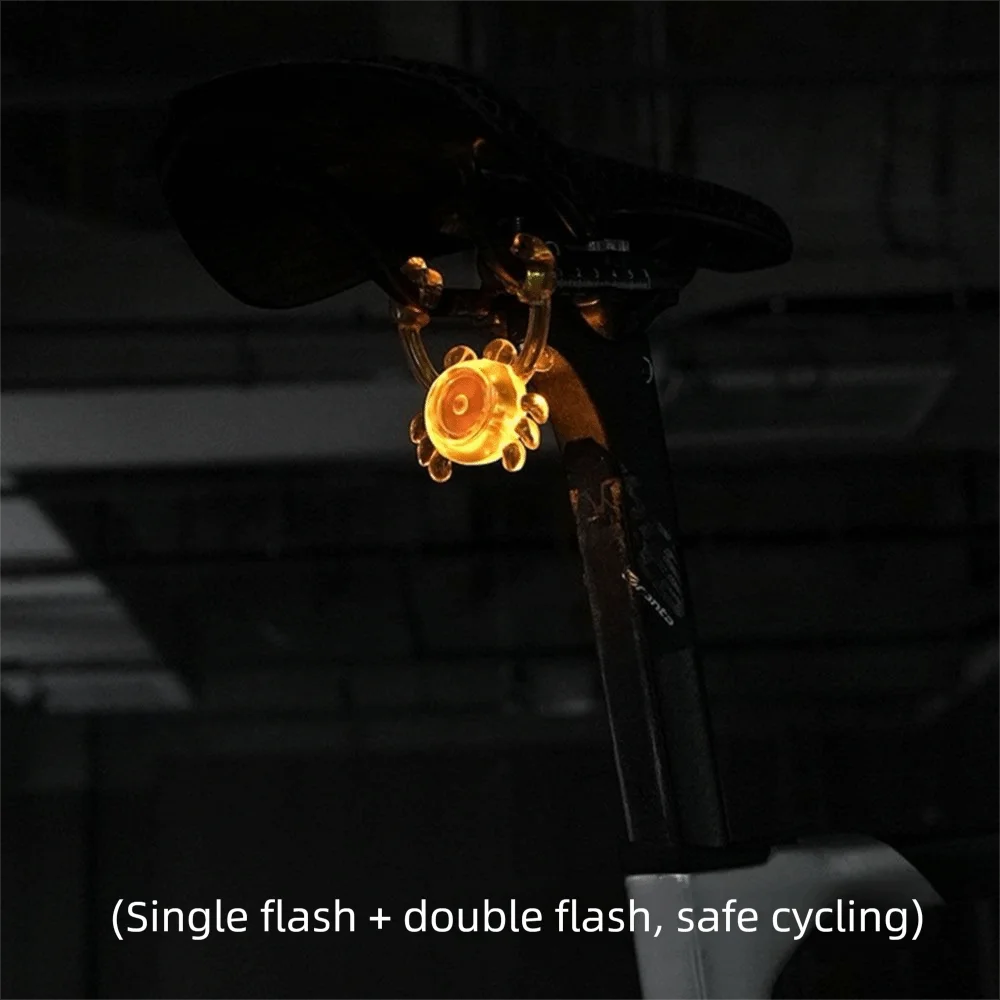 

High Brightness LED Bike Rear Light Waterproof Long Battery Life Night Cycling Taillight Easy To Install Lobster/Crab Shape
