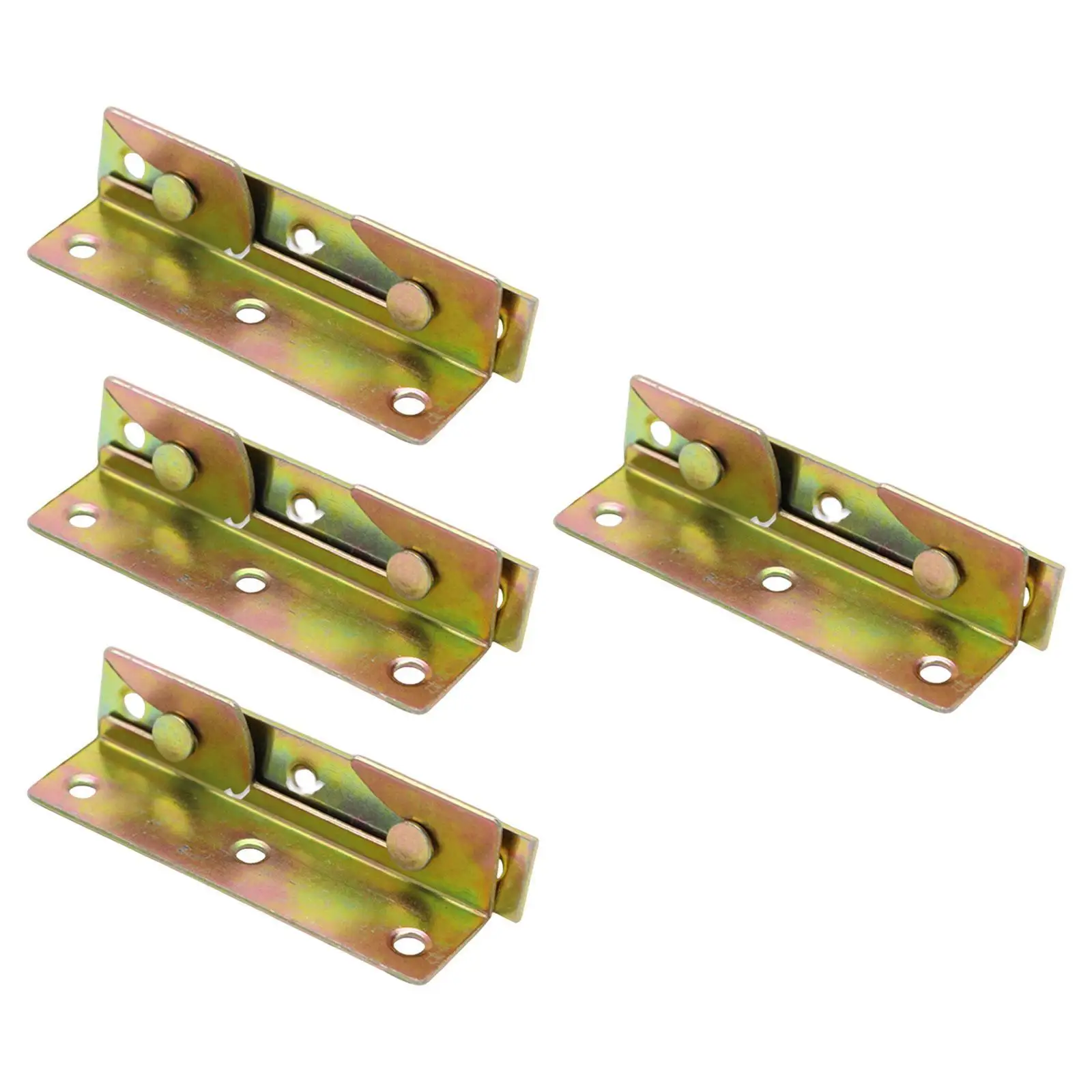 4 Pieces Heavy Bed latches Hinges Fastener Hardware Stainless Steel Premium Bed Rail Bracket for Headboard Footboard Bed Frames