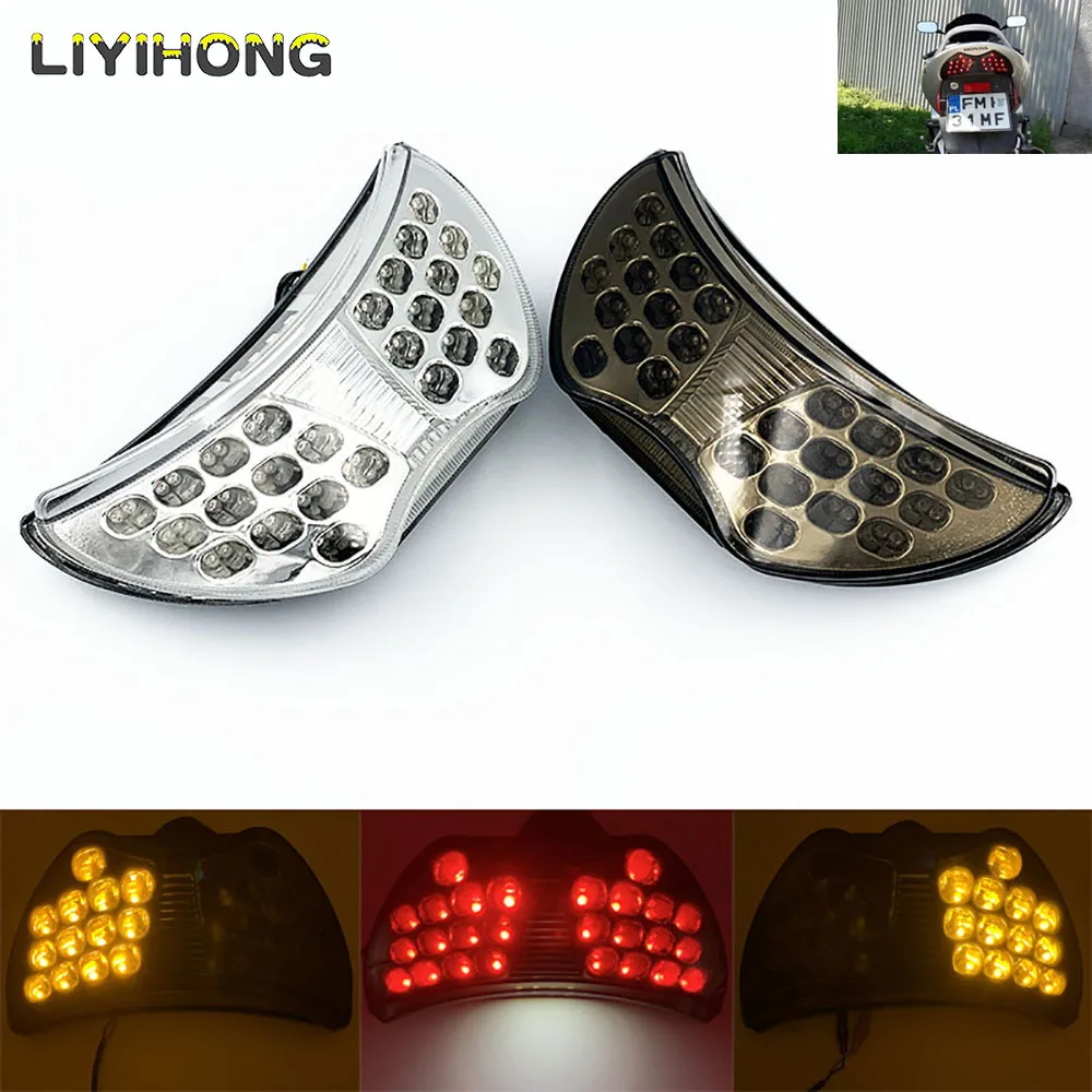 Motorcycle LED Rear Turn Signal Tail Stop Light Lamps Integrated For Honda CBR 600 CBR600 F4 1999 2000 99 00 F4I 2004 2005 2006