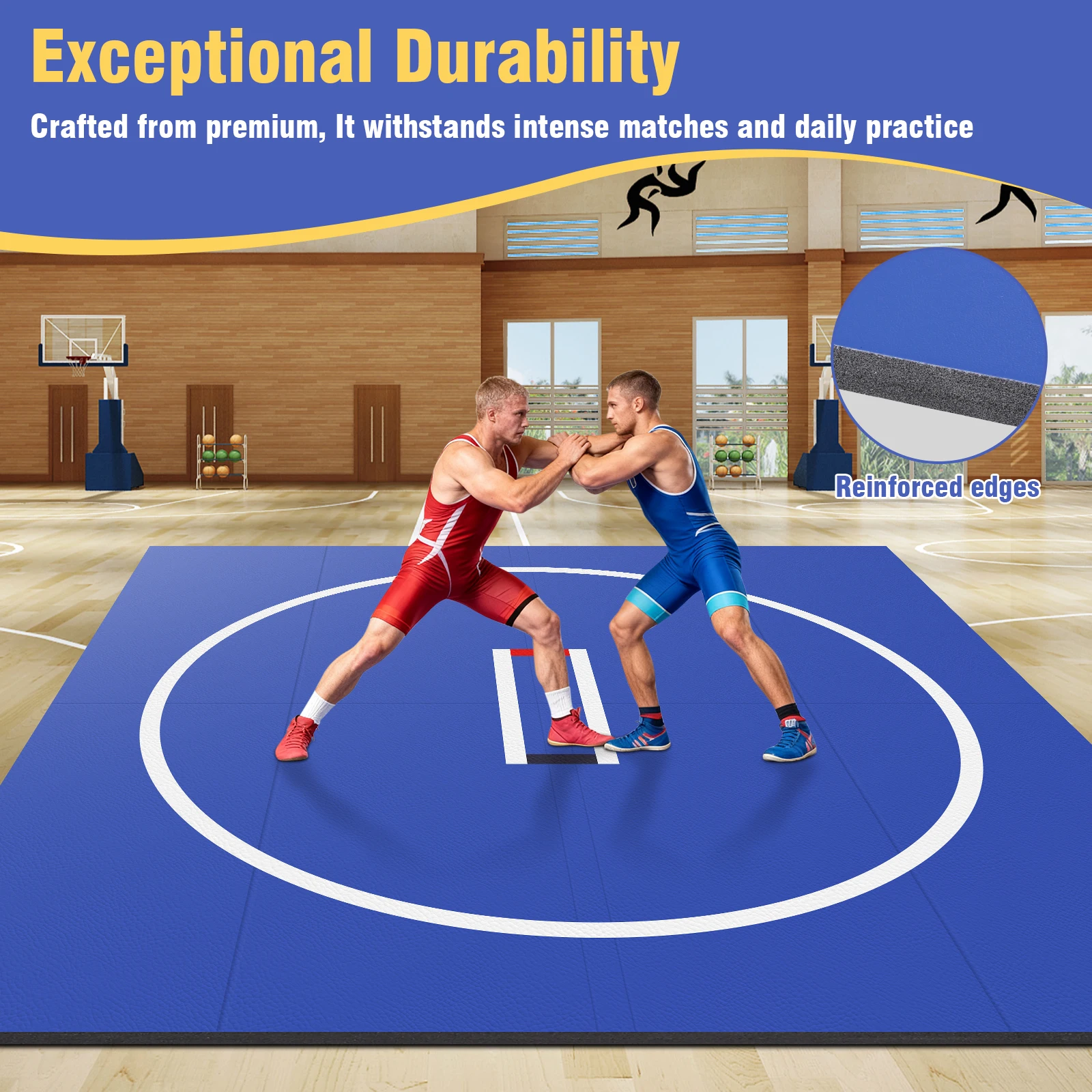 3M X 3M للطي بساط للتمارين الرياضية ارتداء مقاومة المحمولة MMA بطانية المضادة للانزلاق المنزلية الجودو حصيرة لتصارع فنون الدفاع عن النفس الملاكمة الجودو #2