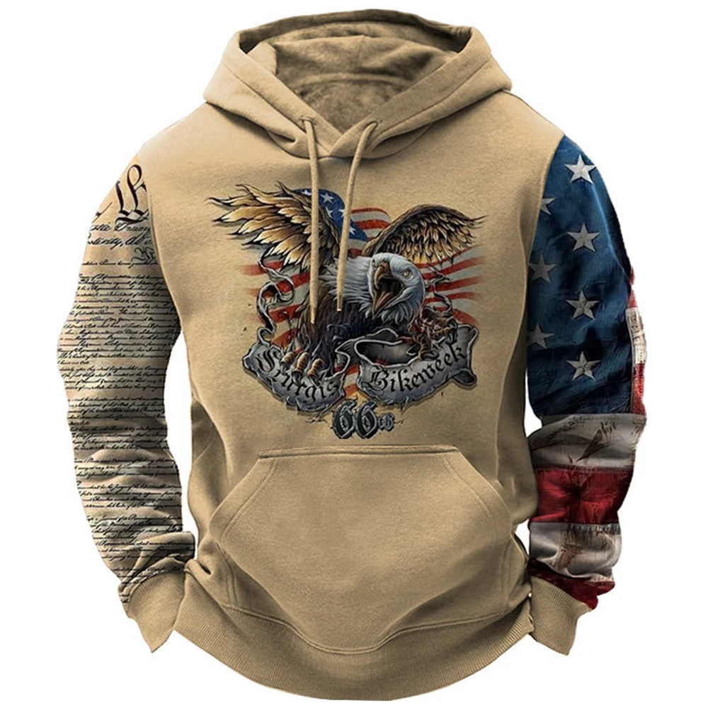 

Autumn Men's Hoodie Long Sleeve Sweatshirt Vintage Yellowstone National Park Print Oversized Y2k Clothing Fashion Hoodis For Men