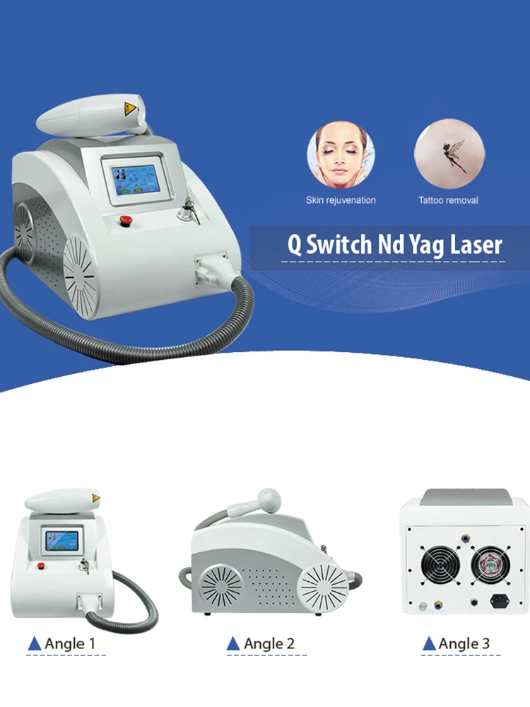 Portable Pigment Removal Tattoo removal Machine 1064nm 532nm black doll Heads Long Pulsed Nd Yag Laser/Q-Switched