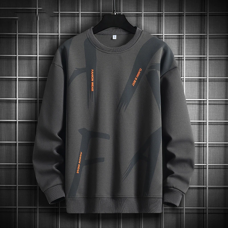 8XL Plus Size Sweatshirts Men Spring Autumn Sweatshirt Fashion Casual O-neck Pullover Male Big Size 8XL