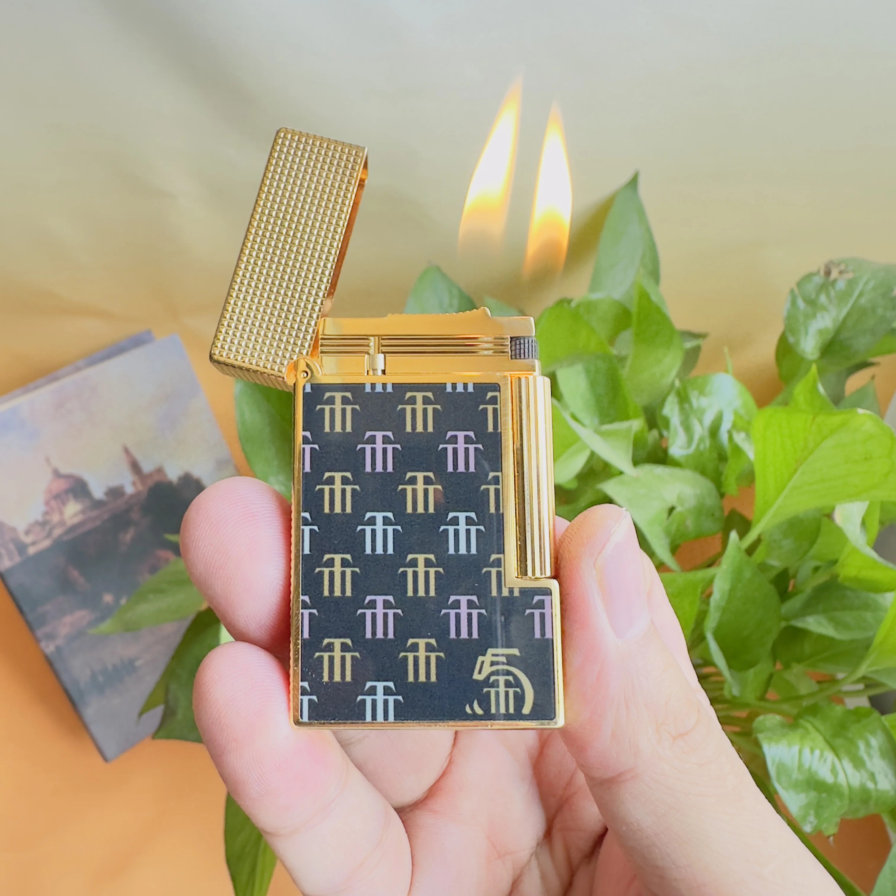 

Dupont Ligne 2 lighter Зажигалка Deluxe, ограниченный выпуск на годовщину Т-образной буквы, газовая заправка, бесплатный набор оригинальных аксессуаров