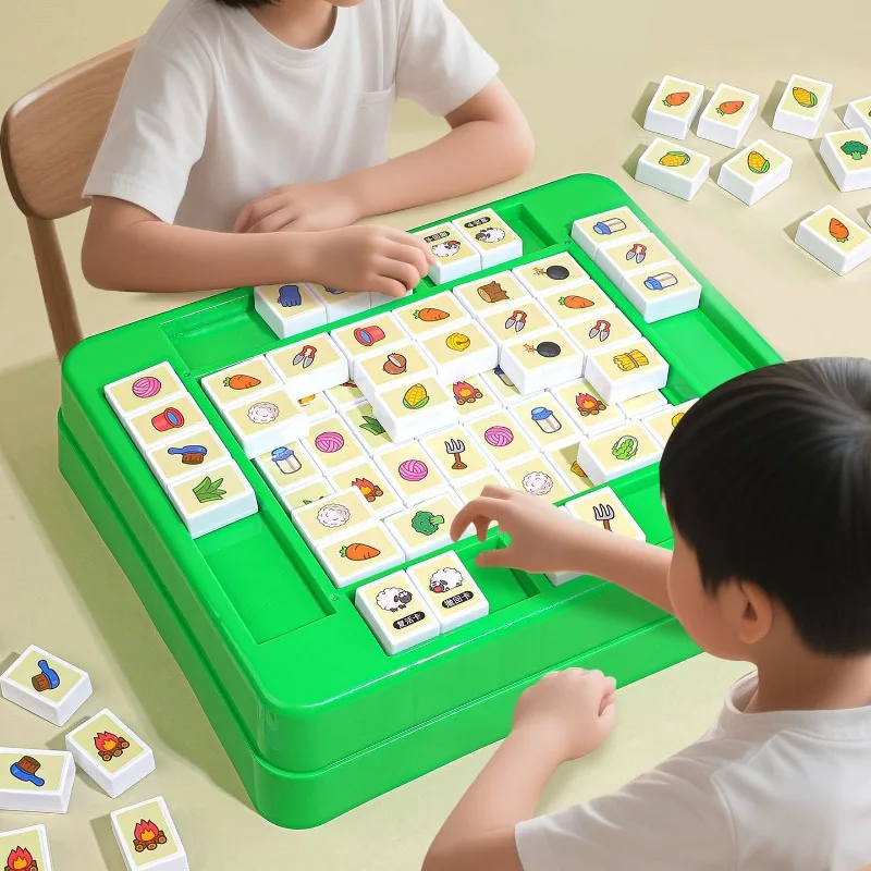 Schaf-A-Schaf-Mahjong-Version Brettspiel Kinderspielzeug Bausteine Plastik-Puzzles Eliminierende Schafkarten Tischspiel Geschenke