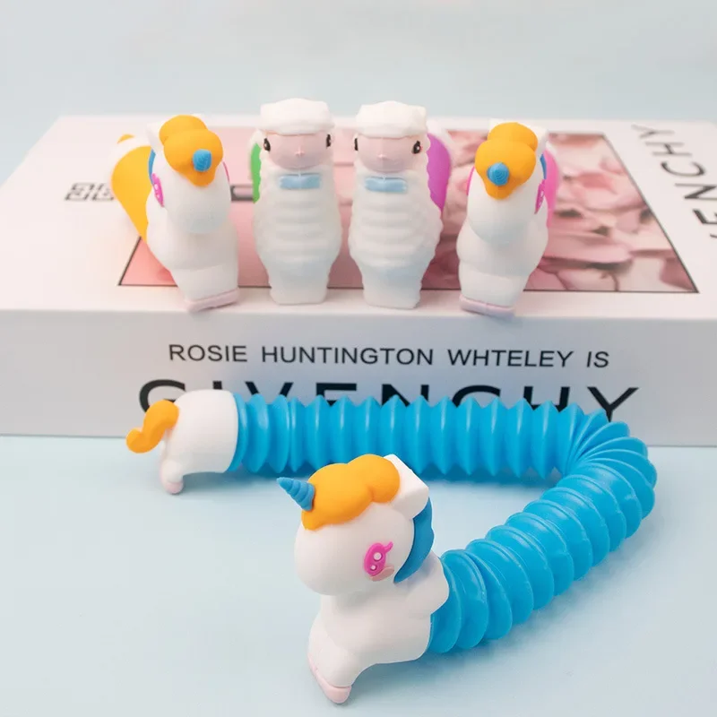 새로운 팝 튜브 실리콘 알파카 유니콘 버블 볼, 푸시 잇 감압 파이프, 스트레스 방지 벤트 피젯 장난감, 어린이 성인 선물