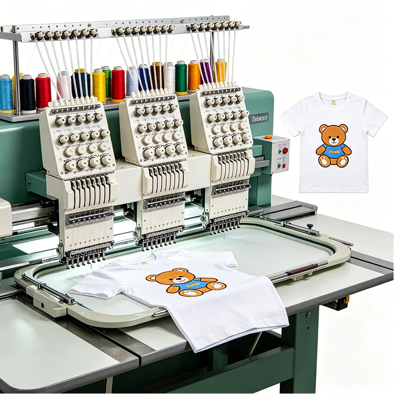 High Speed Automatic Embroidery Machine Industrial Multi Needle Computerized for Clothing Factory Uniform Jacket Textile Work