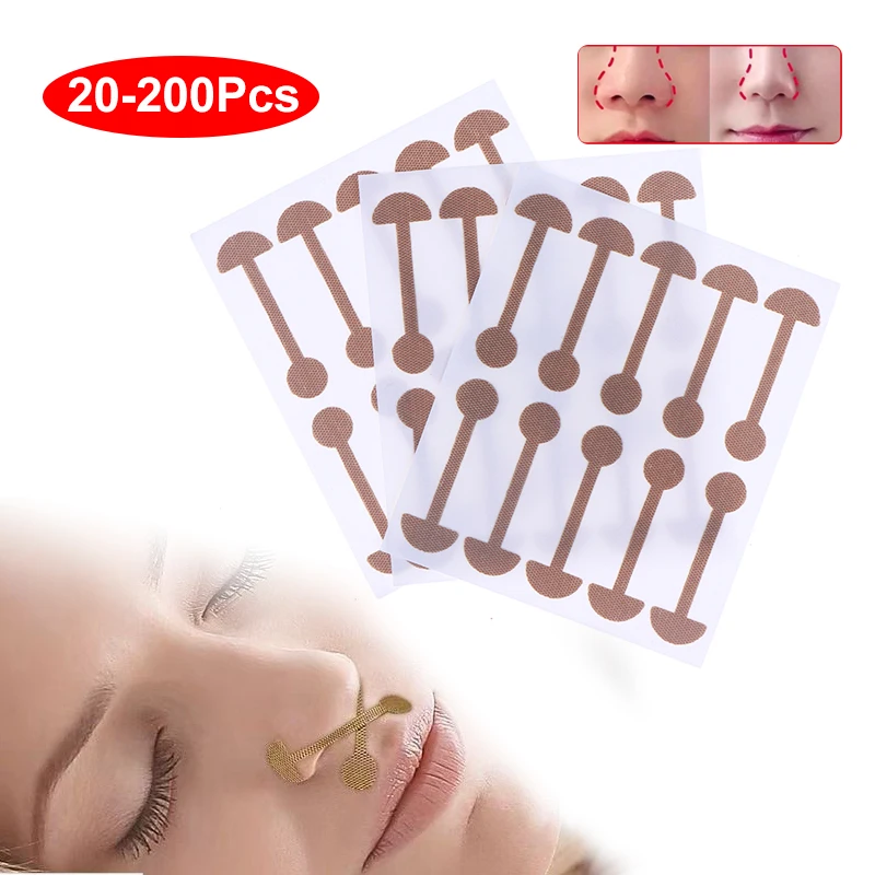 20-200 قطعة الدمبل الأنف تلميح التصحيح الكنتوري التصحيح الأنف التصحيح المتاح عارية رقيقة شرائط الأنف ضيق الجمال الأنف ملصقات #1