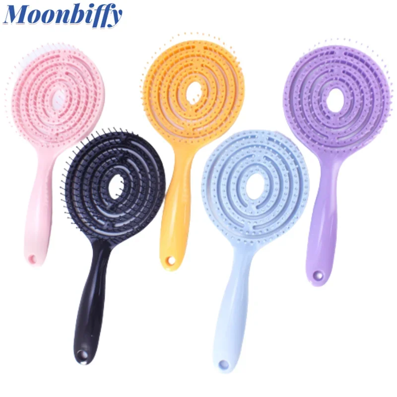 Girls Hair Scalp Massage Comb Hairbrush Bristle Nylon Women Wet Curly Detangle Hair Brush Children's Hair Brush Untangling Comb