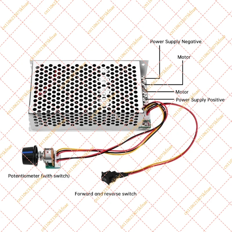 DC 10-50V 100A 3000W PWM Motor Speed Controller | PLC Programmable Brush Motor Driver