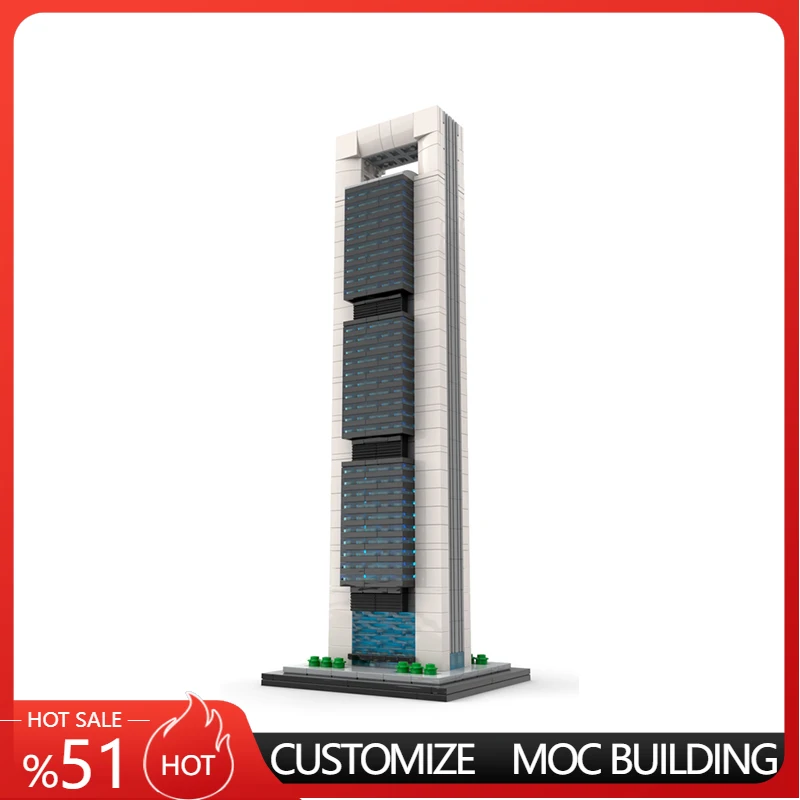 

1027 деталей, набор для сборки «Городские улицы: Башня Cepsa» в масштабе 1:800, модульный конструктор MOC, игрушка для мальчиков, подарок на день рождения