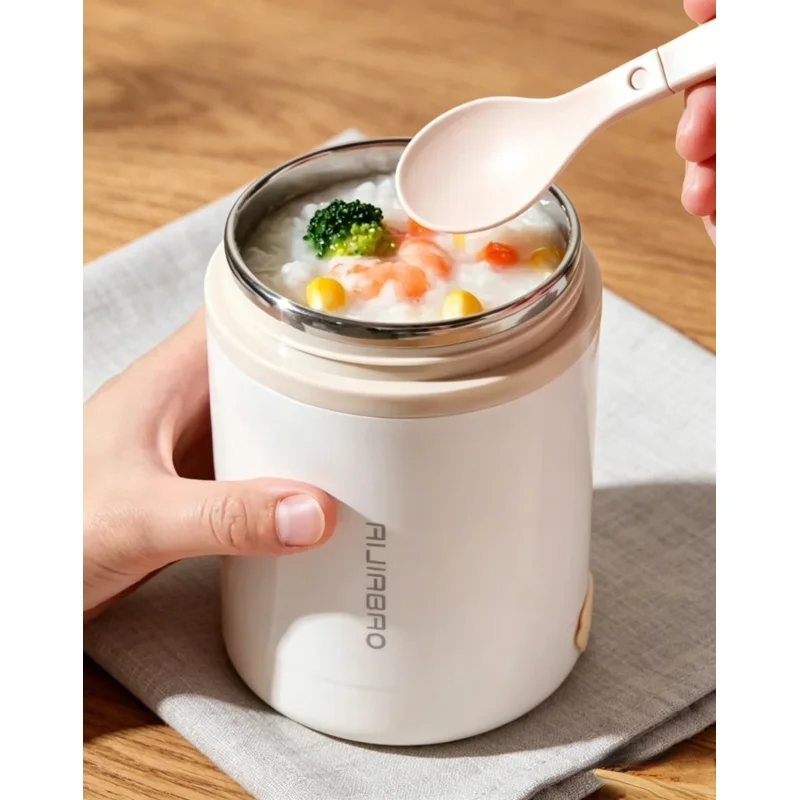600ML USB Electric Food Warmer, Portable Stainless Steel Heating Lunch Container Compatible With 5V 12V 24V For Picnic Milk Food