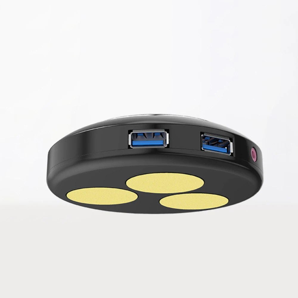 1pcs Computer Desktop Switch External Power Button With Dual USB Port Desktop Host Start Button Paste Type Swich