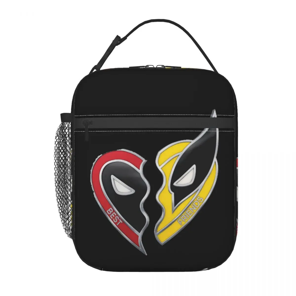 Custom Deadpool & Wolverine Best Friend Charms Insulated Lunch Bag Thermal Cooler Bento Box Camping Travel Portable Tote Bags