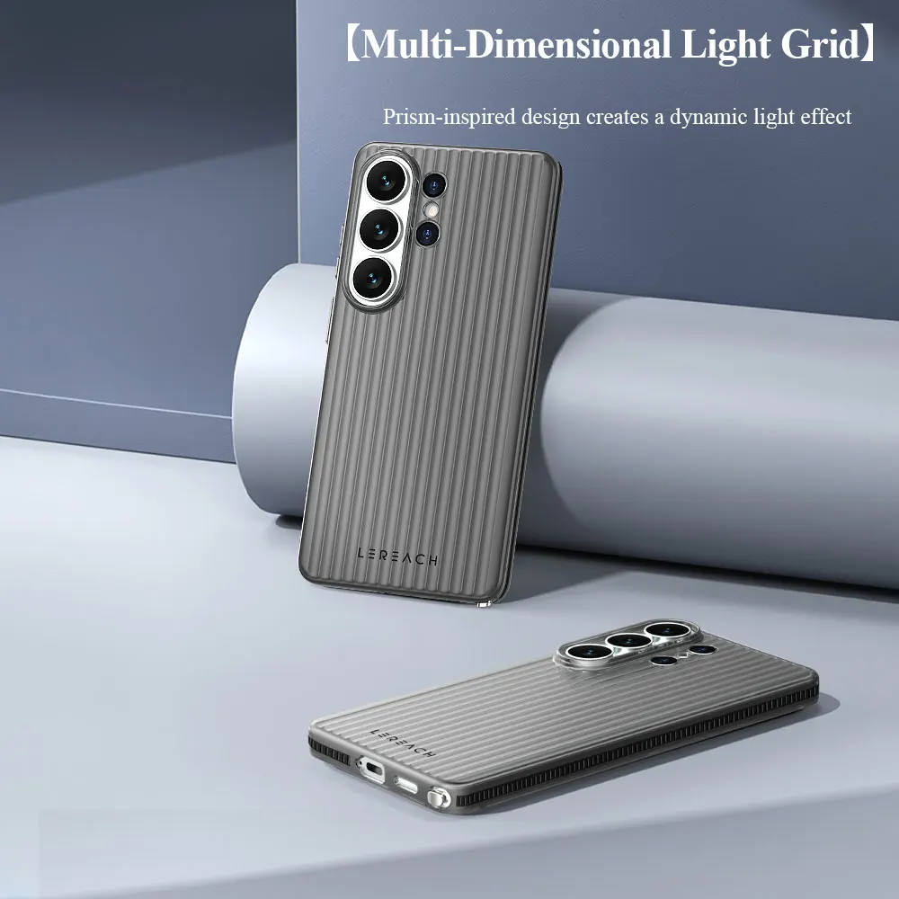 Lereach für Samsung Galaxy S26 Ultra S25 Ultra S24 Ultra S26+ Geriffelte Matte Handyhülle Rutschfest Schlank Fingerabdruckresistent – Detail 3