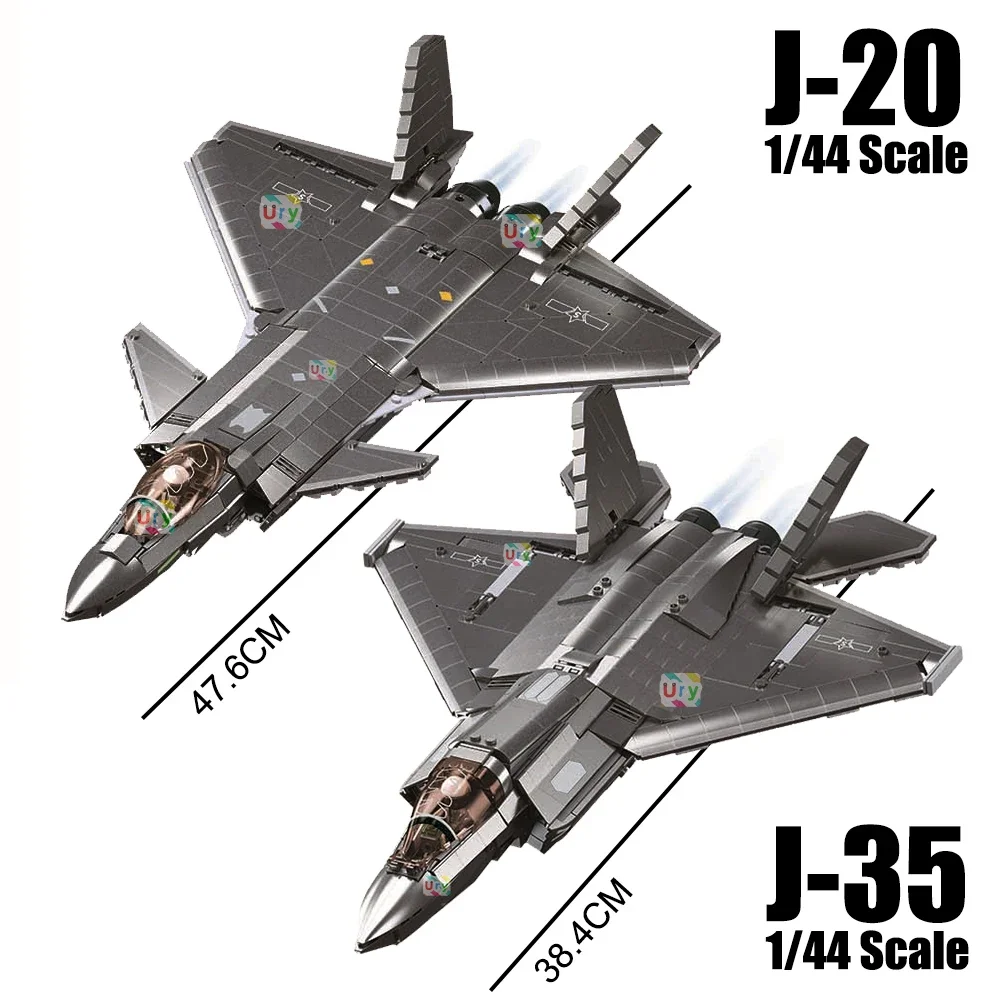 Sluban WW2 Military Army Avion Plane Jet Warcraft J-35 J-20 Fighter Warplane Sets Aircraft Building Blocks Toys For Boys Gift