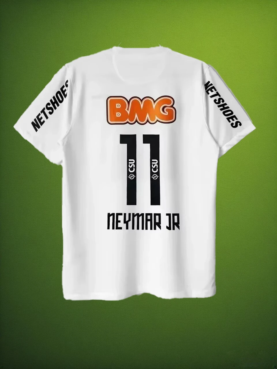 باسيليكا سانتوس جيرسي هوم نيمار رقم. 11 تي شيرت رجالي بأكمام قصيرة إصدار ريترو لكرة القدم جيرسي مطبوع ثلاثي الأبعاد قابل للتنفس