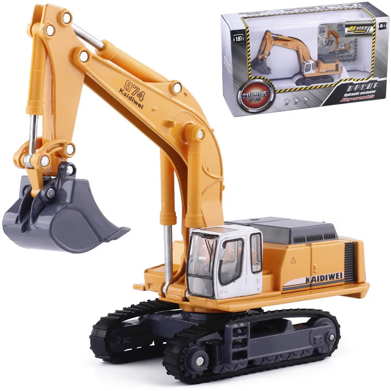 1:87 Alloy Excavator/Excavator Engineering Vehicle Alloy Car Toy Boys Toys Children\'s Gifts