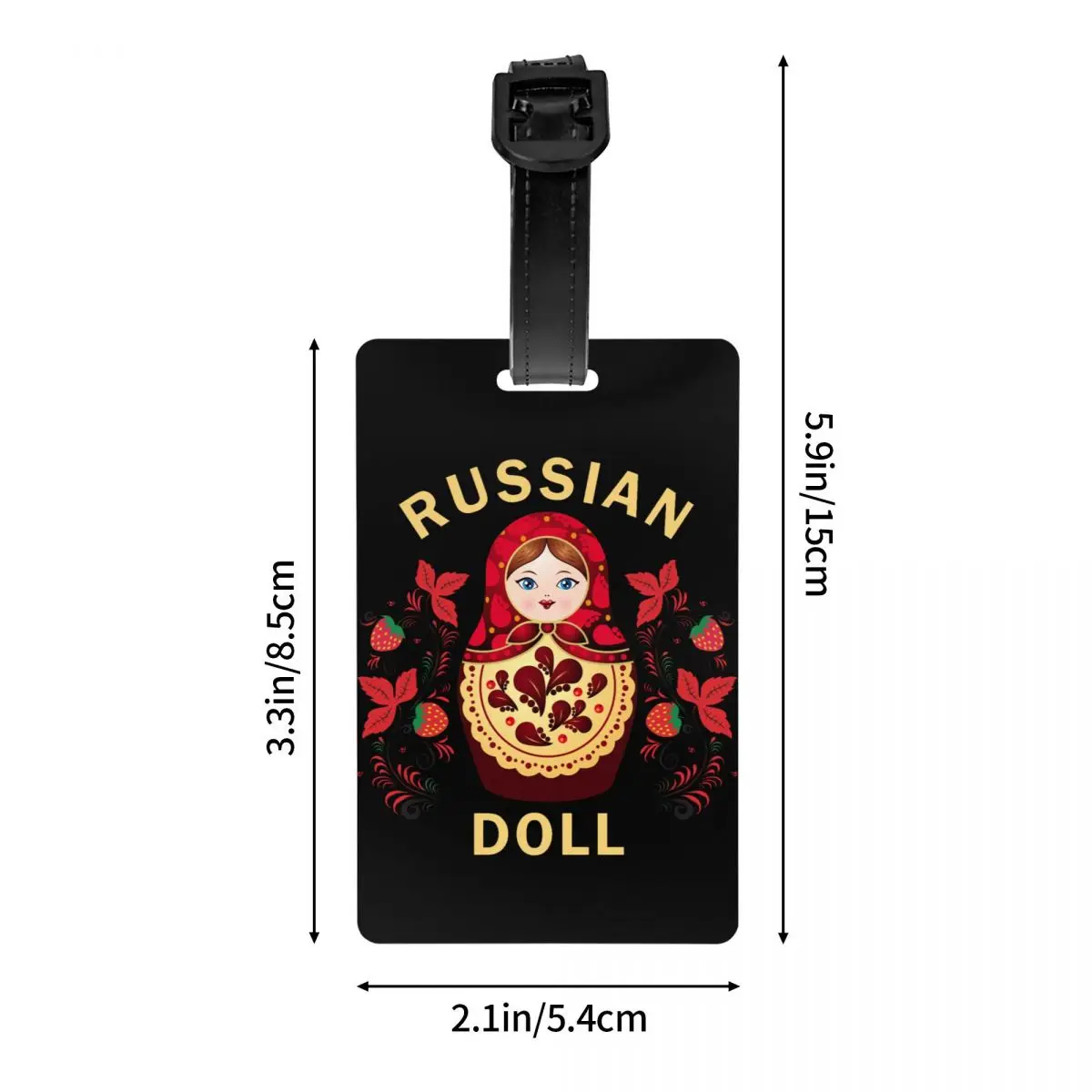 Babushka Matryoshka Russian Doll Luggage Tags for Suitcases Privacy Cover Name ID Card