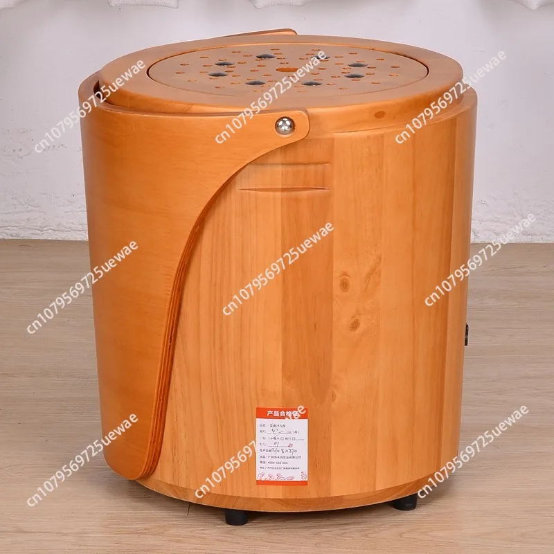 Solid wood moxibustion stool folding backrest moxibustion chair