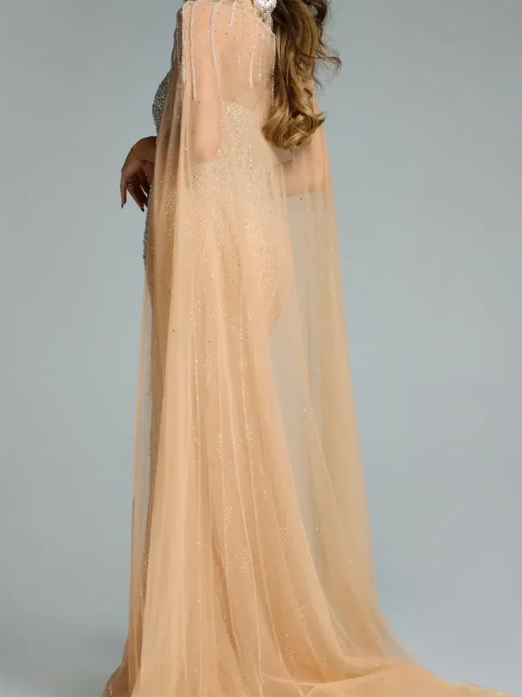 Elegante lantejoulas miçangas sem mangas sereia vestidos de noite formais festa de aniversário vestidos de baile personalizados