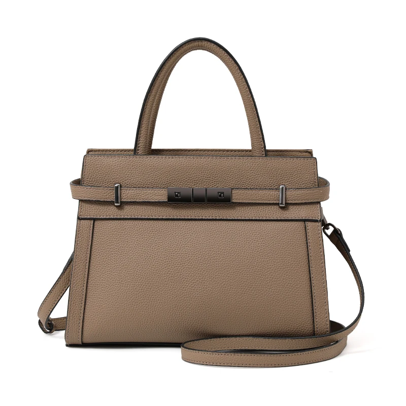 Genuine leather women\'s bag original first layer cowhide women\'s hand shoulder simple tote bag occupation