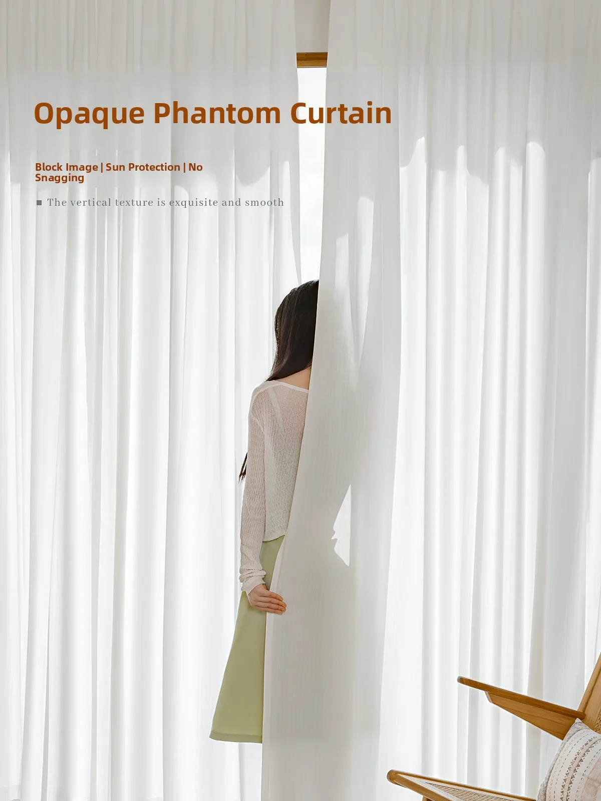 

Полупрозрачная белая полиэстеровая ткань Phan Curtain для окон спальни, балкона, гостиной, японская драпировка для оформления окон