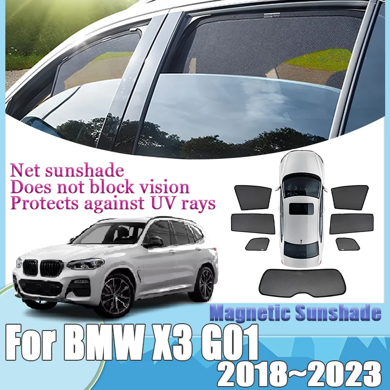 

Для BMW X3 G01 2018 2019 2020 2021 2022 2023 Солнцезащитный козырек с защитой от ультрафиолета, козырьки для конфиденциальности, детали для бокового окна, инструменты, автомобильные аксессуары