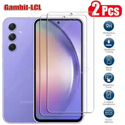 2 개 원래 강화 유리 삼성 갤럭시 A54 5G 6.4