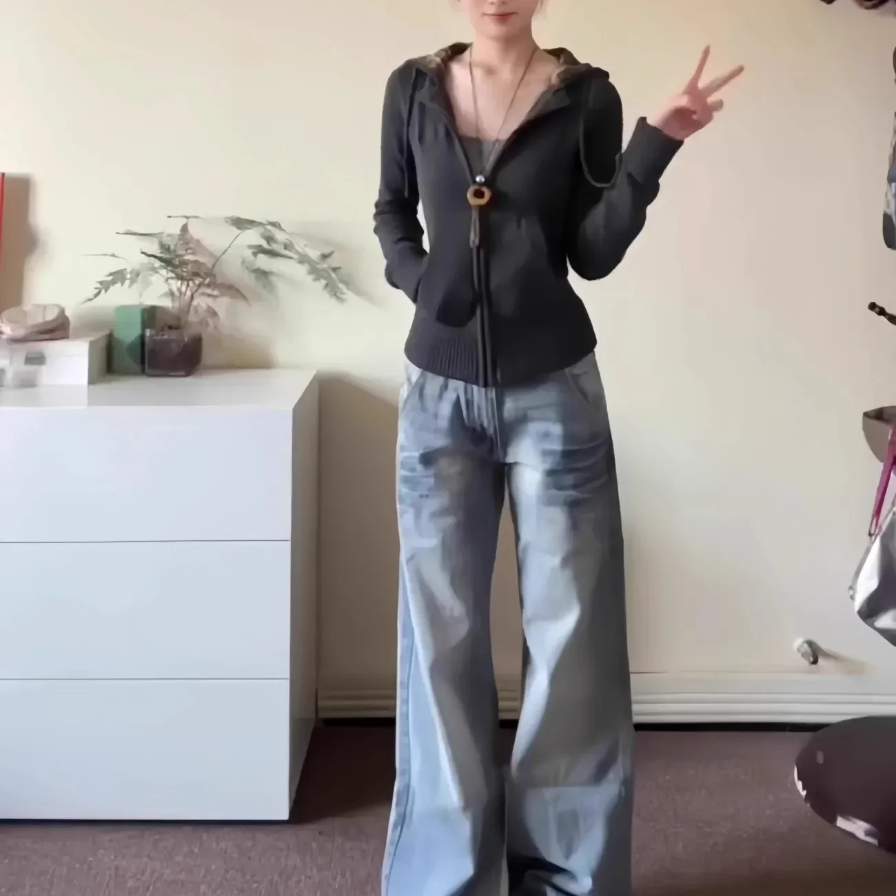 

Весенне-осенний тонкий короткий вязаный кардиган, облегающий талию, американский ретро клетчатый свитер с капюшоном, куртка для женщин