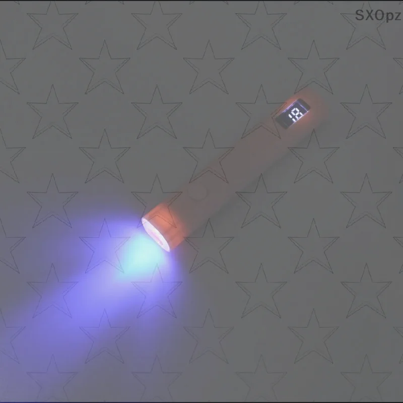 One Set Quick Drying LED UV Nail Lamp w/ Timer Display Mini Handheld Pen