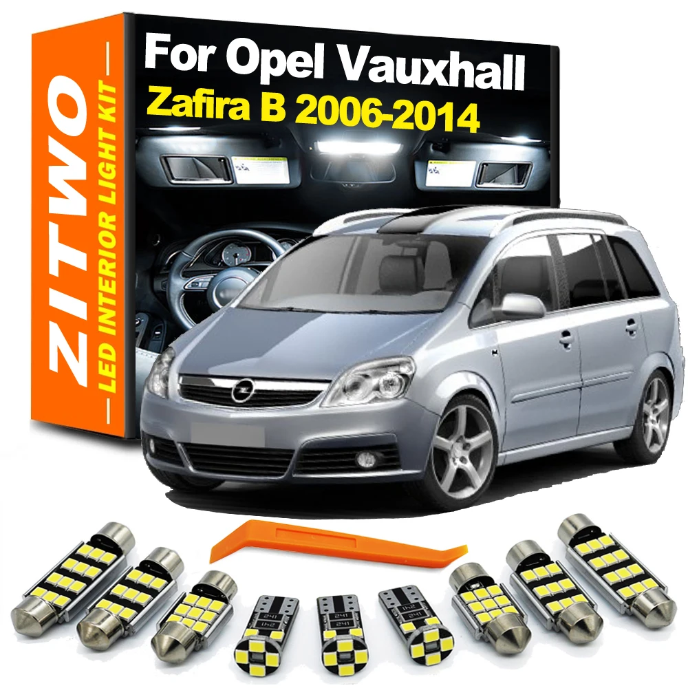 12 шт., лампы для автомобилей Opel Vauxhall Zafira B 2006 2007 2008 2009 2010 2011 2012