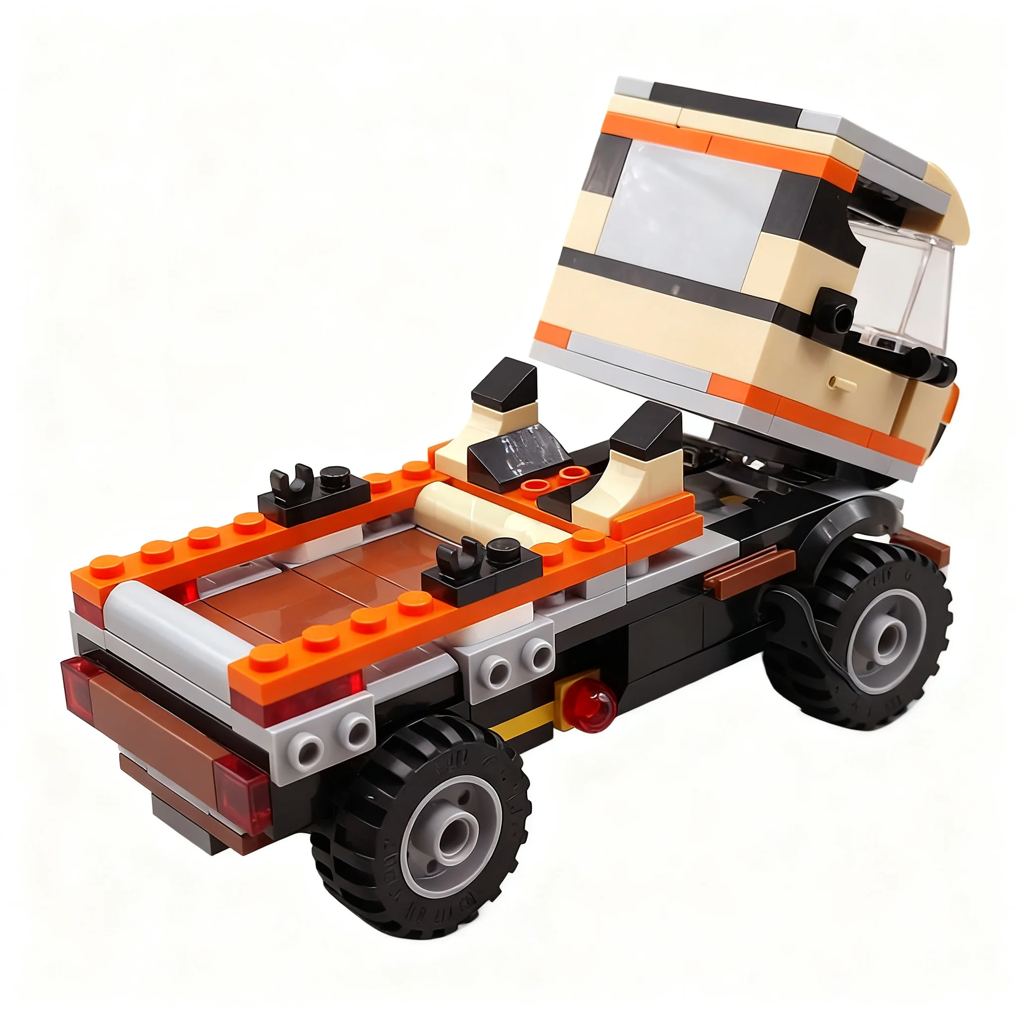 256pcs MOC City Explorer Truck Model Building Blocks Construction Birthday Idea Collection DIY Art Education Creative 3D Display