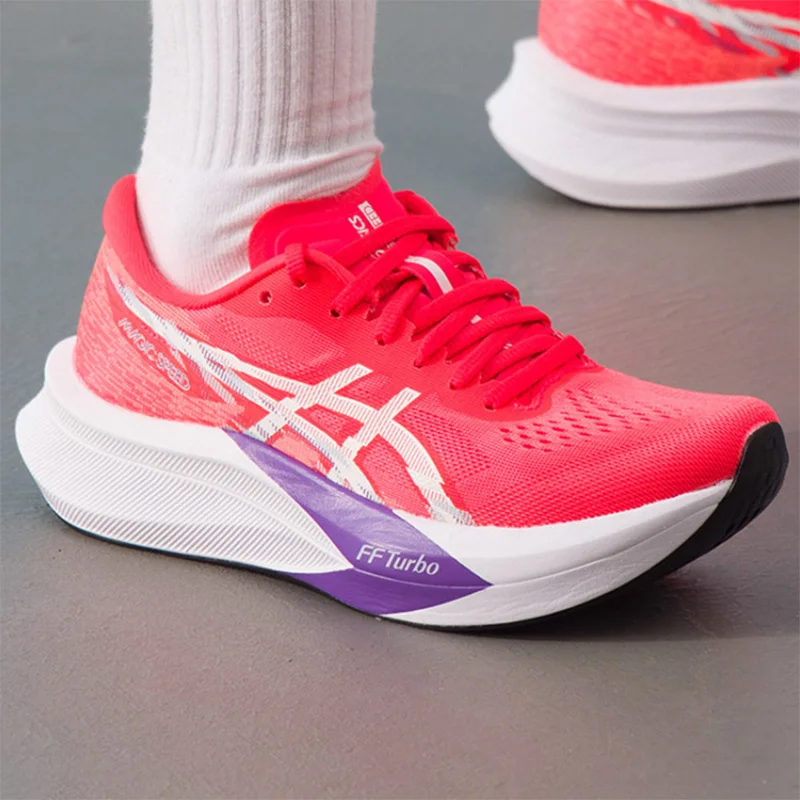 Asics Carbon Plate Racing Running Shoes - Mesh Breathable Upper for Marathon Training 1012B676-600