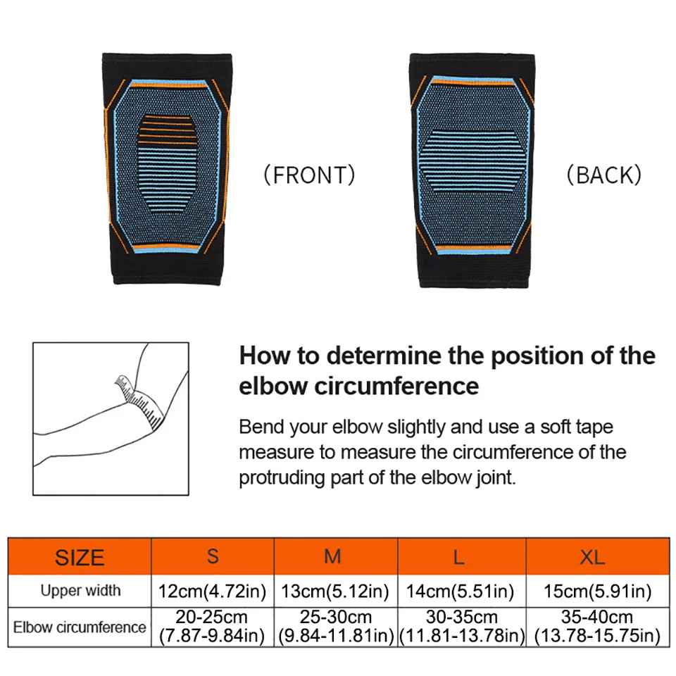 1Pcs Elbow Brace for Weightlifting Compression Support Reduce Tennis Elbow and Golfers Elbow Pain Relief