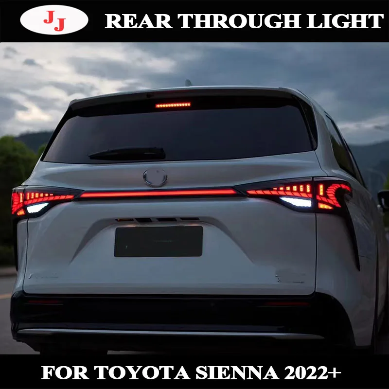 

LED Through Tail Light cross lamp For toyota Sienna 2022 + Rear through truck Taillights Signal Reversing Parking Lights